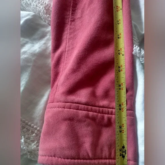 Liz Golf by Liz Claiborne Suede Lined Zip Up Jacket Snap Collar Sleeves S - Picture 10 of 12